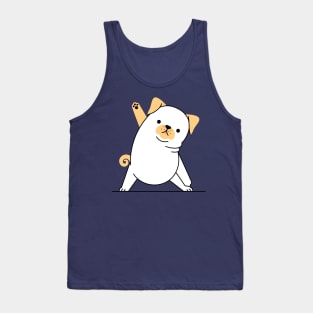 Yoga Dog Stretching Sideways Tank Top